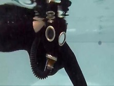 Underwater In Gas Mask