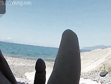 Sluts Blows Penis Into Outdoors Beach And Getting Caught By Stranger - Misscreamy