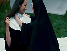 Hot Nun Sits Her Pussy On A Pretty Lesbian Face For Licking
