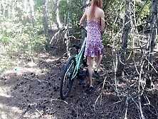 Found A Cute Tattooed Girl Riding Her Bicycle In The Forest And Fucked Her Hairy Pussy