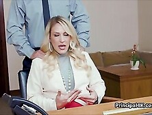 Blonde Milf Fucked On Principals Office Desk