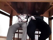 We Masturbate Each Other Under The Table During English Class At The University - Lesbian-Candys