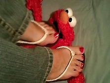 Flip Flops Crushing And Trampling Elmo