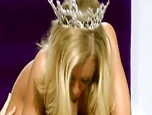 Blonde Beauty Pageant Winner Gets A Creamy Supprise