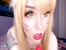 Cosplay Skank Gagging On Your Meat Set Of Dildo Bj
