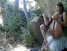 Young Shy Teen But Slut Squirting In Nature.
