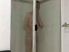 Trans Anairb Play Her Cock In The Shower