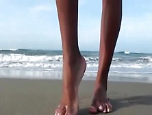 Congolese Girl In Beach
