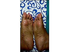 Indian Girl's Feet With Long Toenails