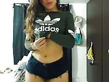 Voluptuous Colombian Strips On Camera