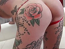 Tattooed Megan Enjoys Double Penetration