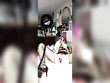 Mom Inside Fishnets Plays With Toys,  Plugs And Blows Penis