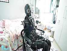 Latex 014 Rubber Girl Wheelchair