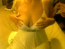 Hard Nipples Showing Through White Dress