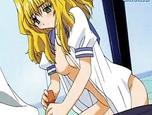 Blondes Manga Mädchen Beim Blasen