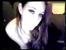 Goth Bitch Chatting On Cam Two