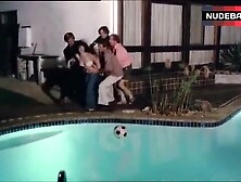 Clare Binney Nude Thrown Into Pool – Don's Party