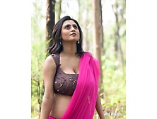 Maria Hot In Pink Saree