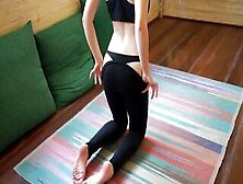 Fit Women Inside Yoga Pants Gets Boned And Gets Cum Inside Her Mouth