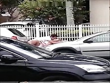 Couple Caught Fucking On The Hood Of The Car In Broad Daylight