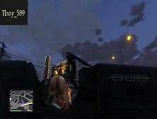 Recieving Blowjob From The Strippers ( Grand Theft Auto V)