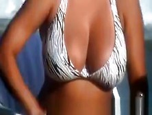 Big Tits Woman In Bikini