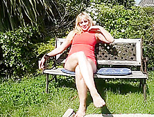 British Mature Mom Lois Playing Outdoor