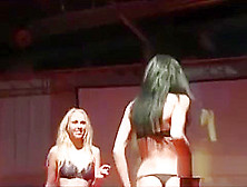 Hot Lesbian Dildo Show On Stage