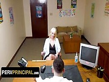 Perv Principal - Desperate Stepmom Kate Dee Spreads Her Legs And Takes The Principal's Dick