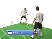 British Michelle B Represents England In A Football Game