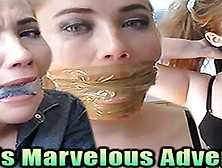 Blond Uk Amateur Slut Misha Mayfair Cleave Gagged With Scarves,  Tape And Dirty Panties In Her Mouth