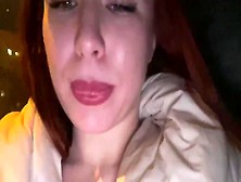 Eva Squirts In A Taxi