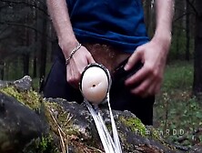 Athlete While Jogging Finds Someone's Fleshlight In The Forest And Fucks It