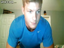 Gay Hoopla - Buff Blonde Guy Grabs His Cock To Stroke It Wildly