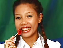 Cute Asian Schoolgirl Laid In Her Cunt