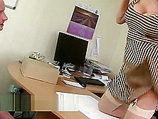 Redhead Office Manager Blows The Courier