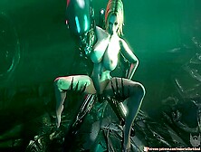 Tight 3D Pussy Cant Resist Xenomorphs Cock