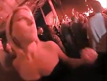 Blonde Fangirl Gives A Blowjob At The Rock Concert