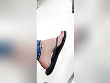 Hot College Girl In My Class Loves Dangling Her Sandals