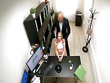 Blonde Secretary Olivia Trunk Blows Her Boss And Gets Fucked