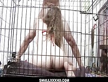 Slim Sexy Young Slender Barely Legal Locked In Cage & Punish