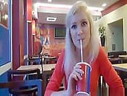 Slutty Blonde Drilled In The Ass In The Restaurant's Toilet