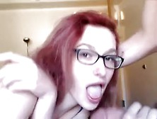 Redhead Takes Young Cock