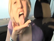 By Blonde Driver Gets Blowjob In Automobile By Deb 969