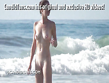 Slender Beach Stunner Nude Ambling Out In Public!