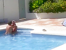 Mature Couple Fucks In The Pool On Vacation