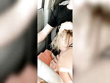 Draining His Fat Cock While He Drives