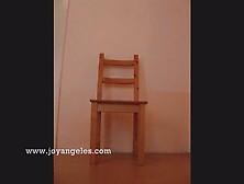 Naked On A Wooden Chair