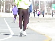 Sports Woman Running And Waving Candid Ass On My Cam 01Zb