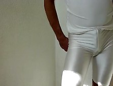 Men In Tight Jeans And Shorts Lycra Spandex Shiny